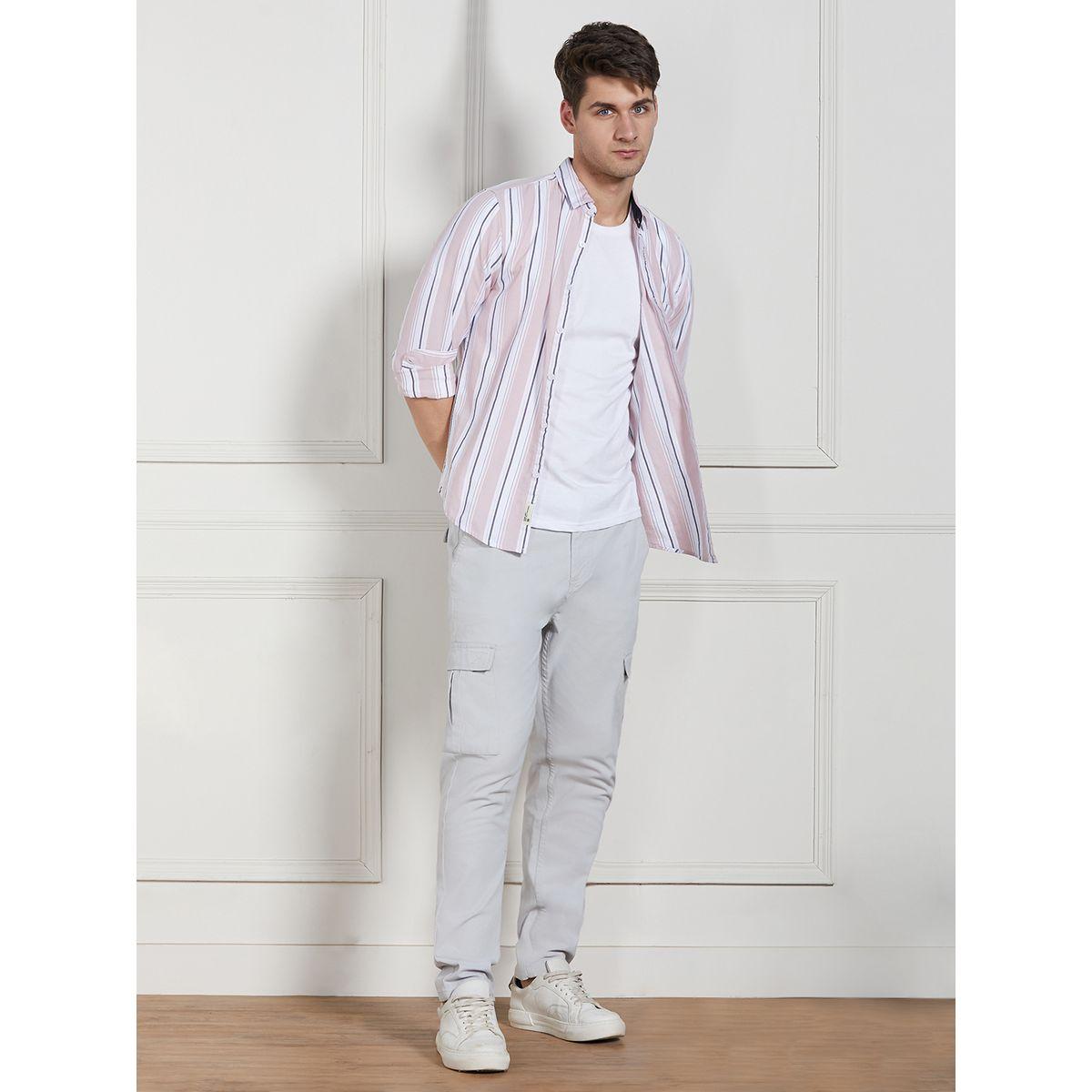 قميص كاجوال مخطط بازرار غلق دينيس لينجو × ستايلي-men-clothing-shirts-image-5