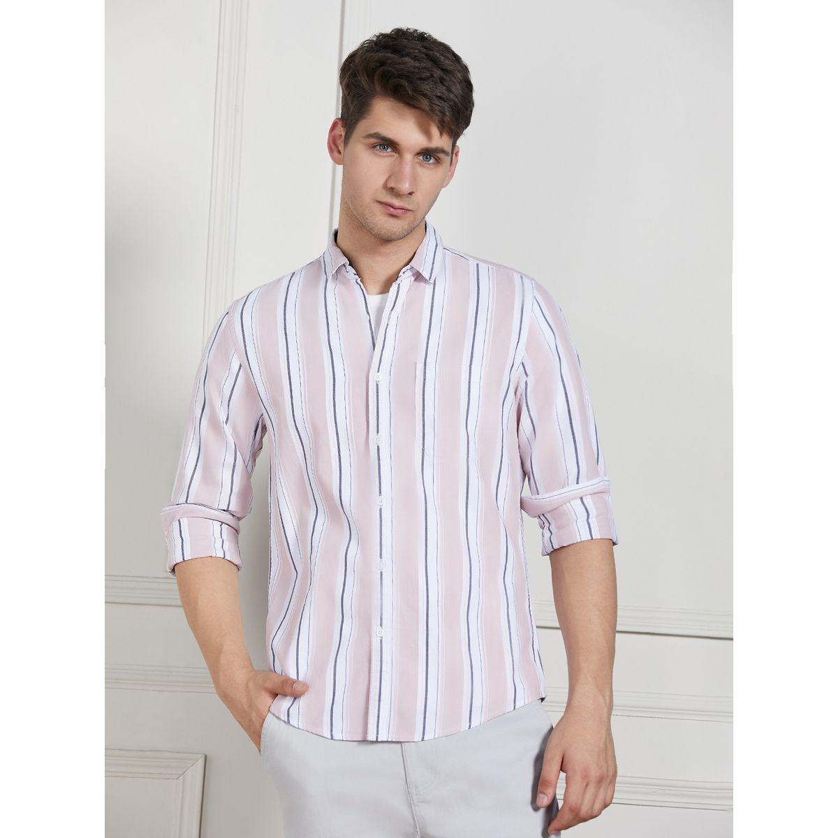 قميص كاجوال مخطط بازرار غلق دينيس لينجو × ستايلي-men-clothing-shirts-image-6