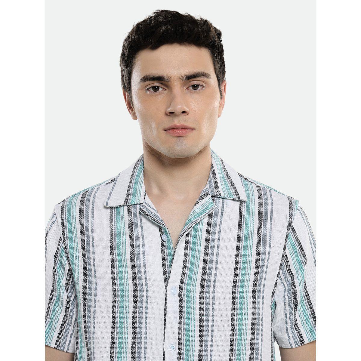 Dennis Lingo X Styli  Cuban Collar Regular Fit Striped Casual Shirt-men-clothing-shirts-image-3