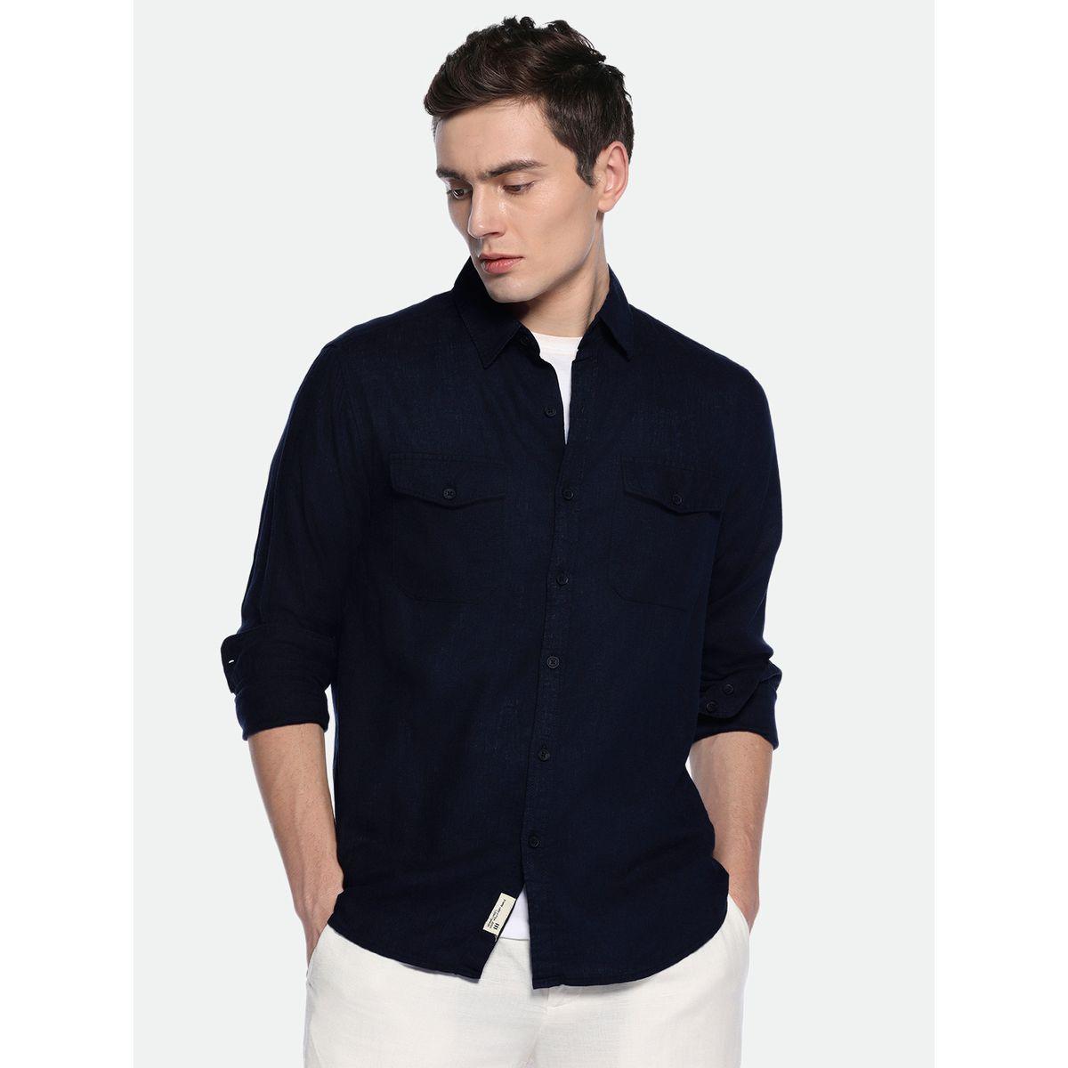 Dennis Lingo X Styli  Regular Fit Casual Shirt with Flap Pockets-men-clothing-shirts-image-1