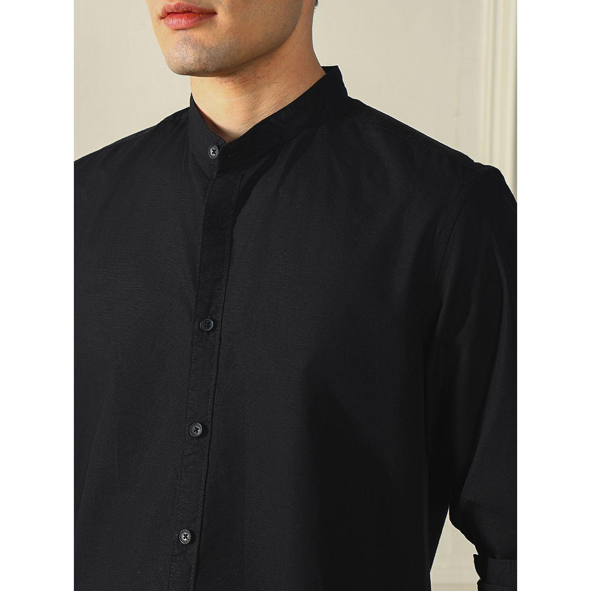 قميص كاجوال بياقة ماندارين وقصة عادية دينيس لينجو × ستايلي-men-clothing-shirts-image-3