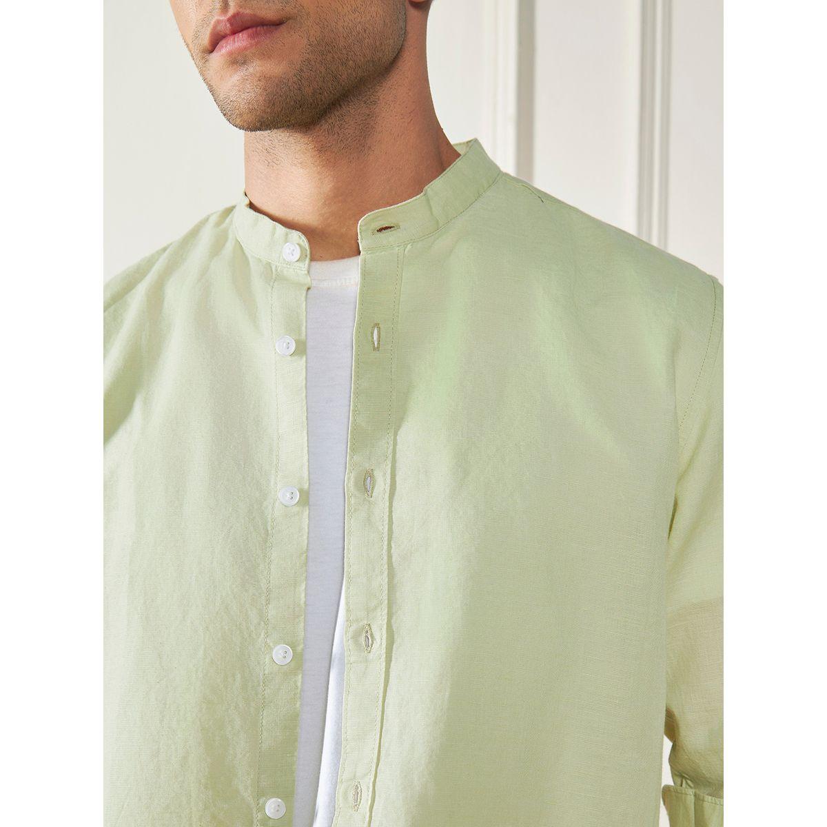 قميص كاجوال بياقة ماندارين وقصة عادية دينيس لينجو × ستايلي-men-clothing-shirts-image-3