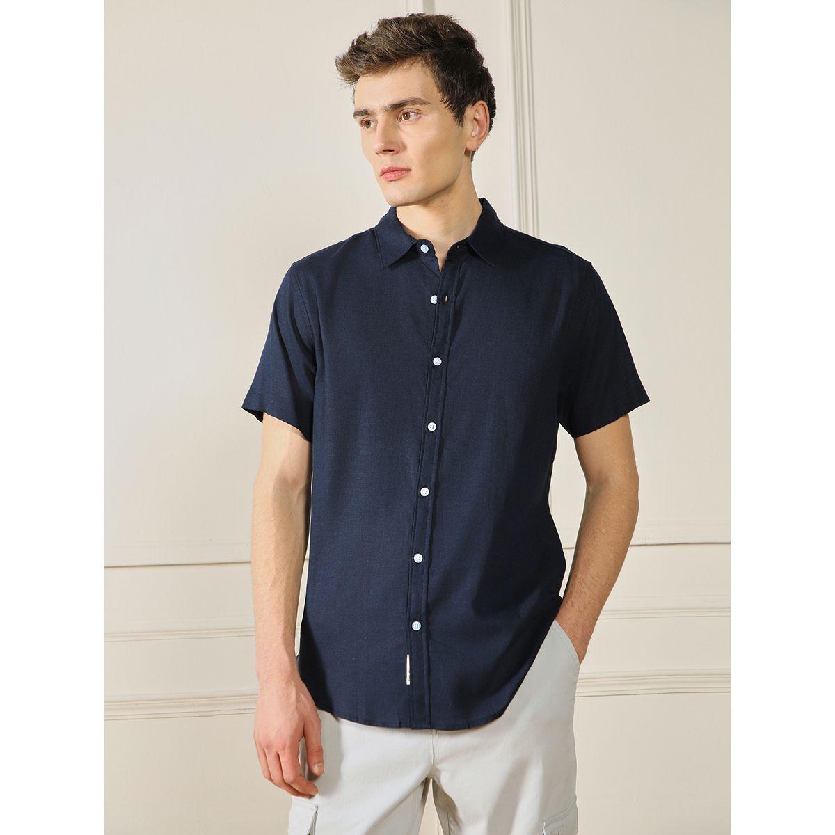 قميص كاجوال بياقة سبريد وقصة عادية دينيس لينجو × ستايلي-men-clothing-shirts-image-1