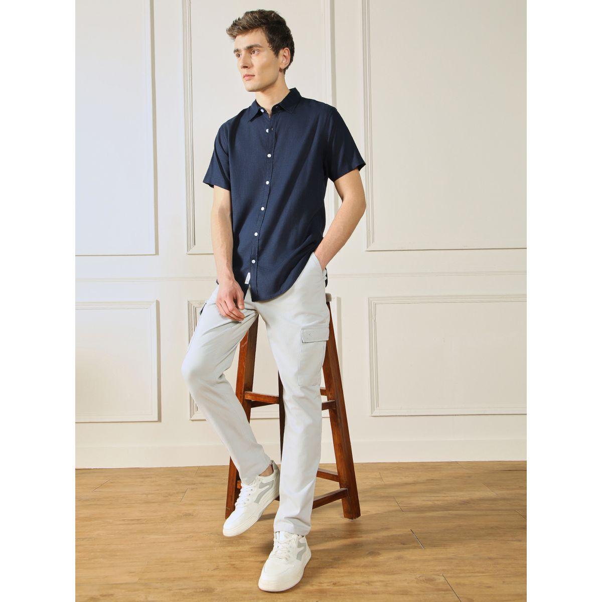 قميص كاجوال بياقة سبريد وقصة عادية دينيس لينجو × ستايلي-men-clothing-shirts-image-4