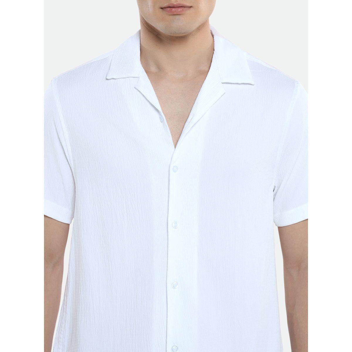 قميص كاجوال بتفاصيل بارزة الملمس مع ازرار دينيس لينجو × ستايلي-men-clothing-shirts-image-5