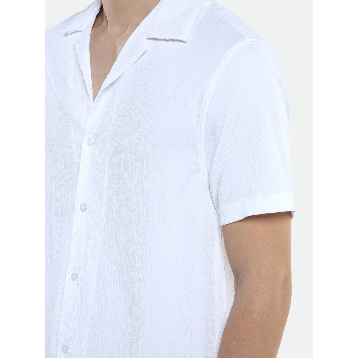قميص كاجوال بتفاصيل بارزة الملمس مع ازرار دينيس لينجو × ستايلي-men-clothing-shirts-image-6