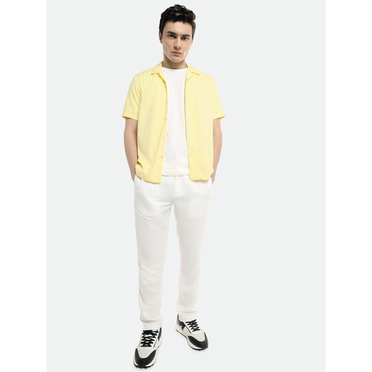 قميص كاجوال بتفاصيل بارزة الملمس مع ازرار دينيس لينجو × ستايلي-men-clothing-shirts-image-7