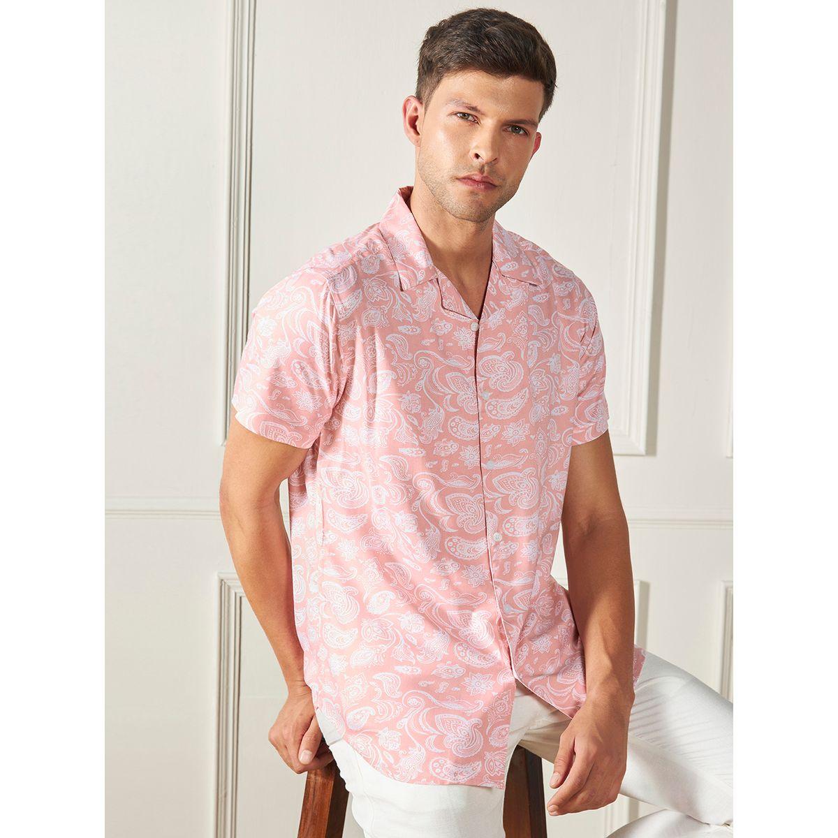 قميص كاجوال بطبعة بيزلي مع ازرار غلق دينيس لينجو × ستايلي-men-clothing-shirts-image-1
