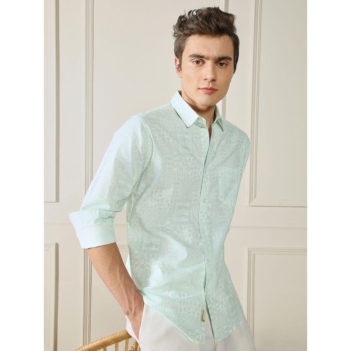 Dennis Lingo X Styli  Paisley Print Cotton Slub Casual Shirt-men-clothing-shirts-image-1