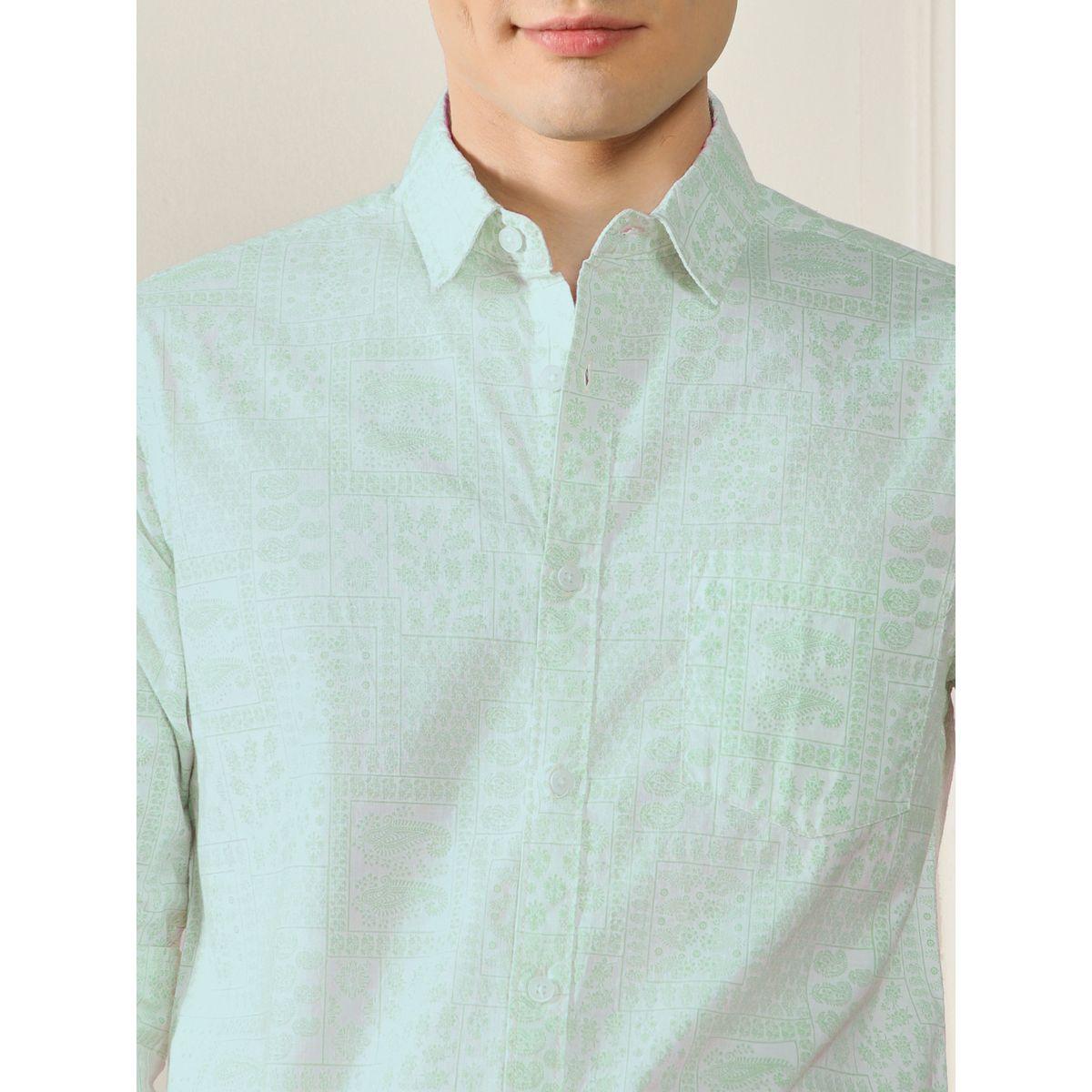قميص قطن مطبعة بطبعات بيزلي دينيس لينجو × ستايلي-men-clothing-shirts-image-4