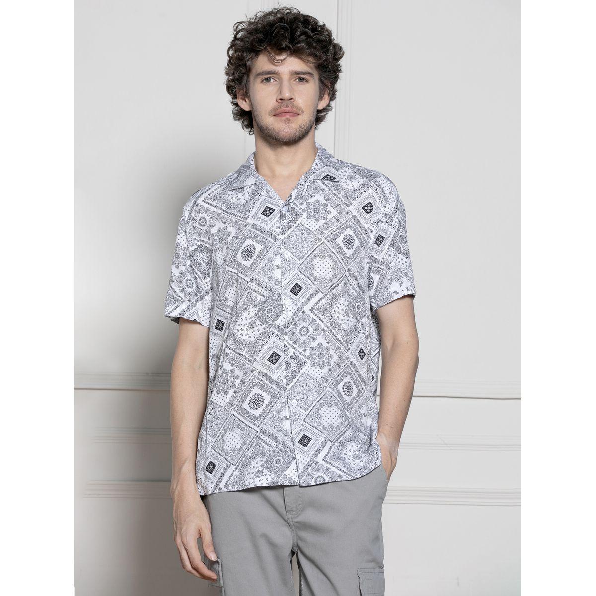 Dennis Lingo X Styli  Bandana Print Casual Shirt with Button Placket-men-clothing-shirts-image-2