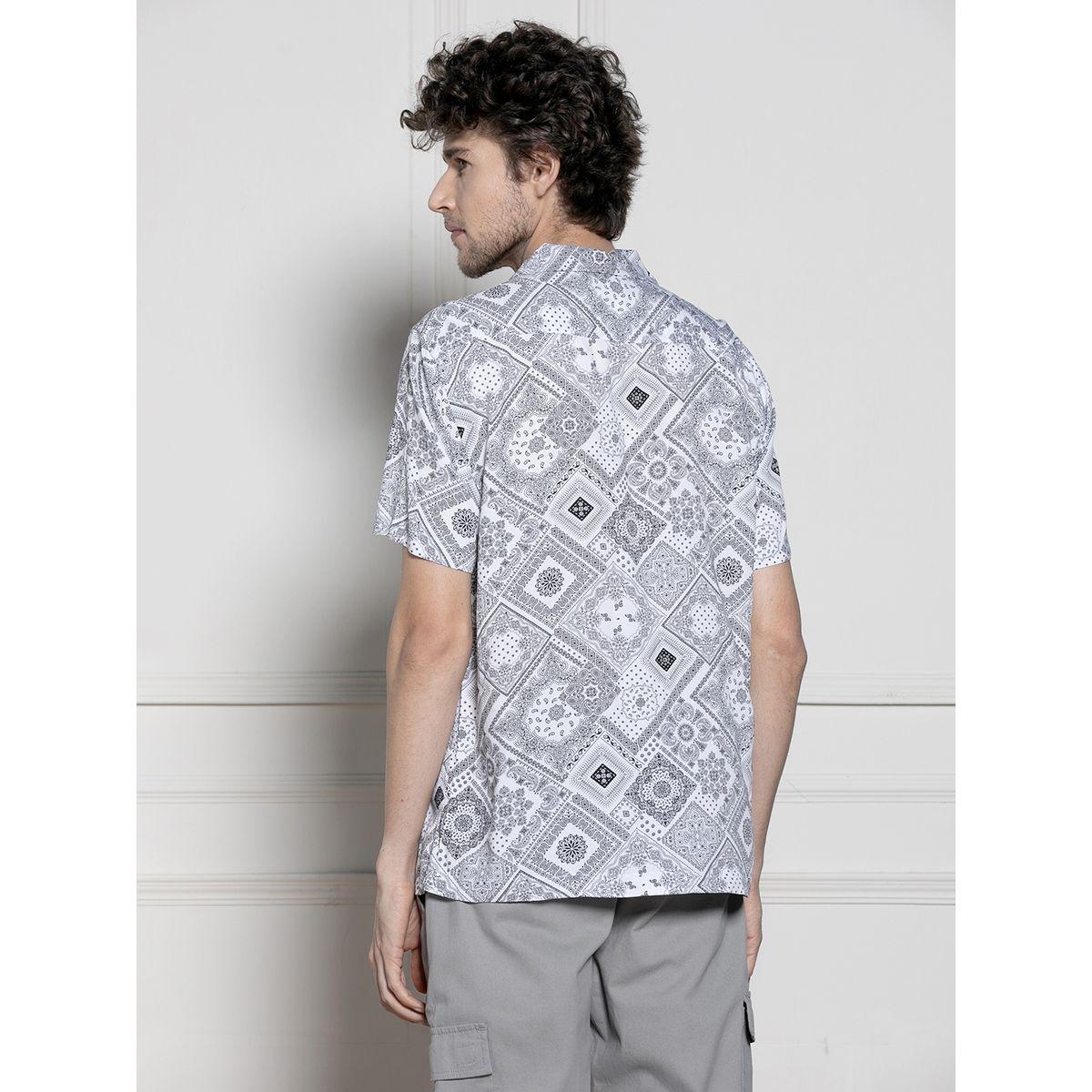 قميص كاجوال مطبع بطبعة باندانا مع ازرار دينيس لينجو × ستايلي-men-clothing-shirts-image-4
