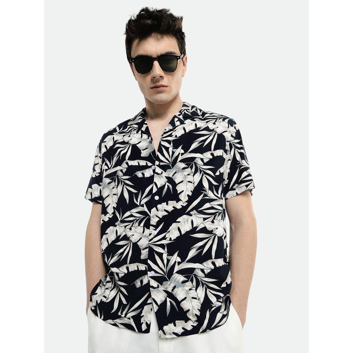 قميص بقصة عادية وياقة كوبان دينيس لينجو × ستايلي-men-clothing-shirts-image-1