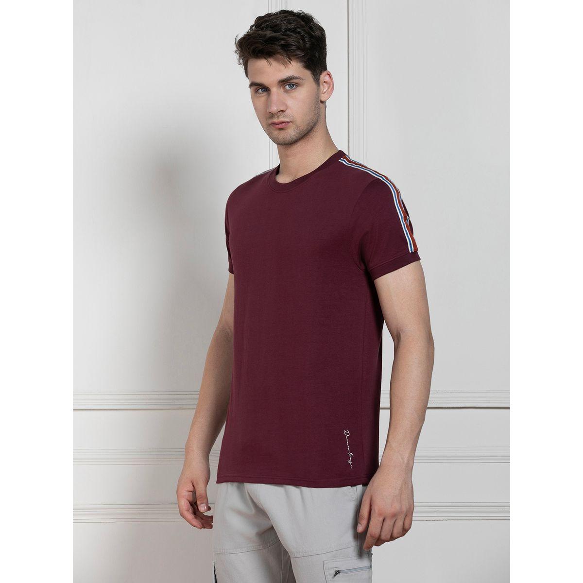 تيشيرت بأشرطة على الكتف مع قصة عادية دينيس لينجو × ستايلي-men-clothing-tshirtsandpolos-tshirts-image-2