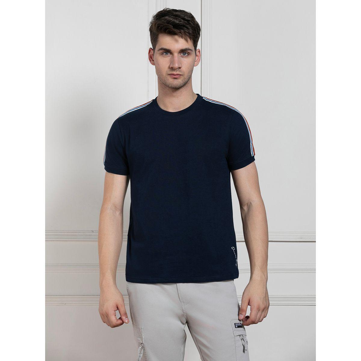 تيشيرت بأشرطة على الكتف مع قصة عادية دينيس لينجو × ستايلي-men-clothing-tshirtsandpolos-tshirts-image-1