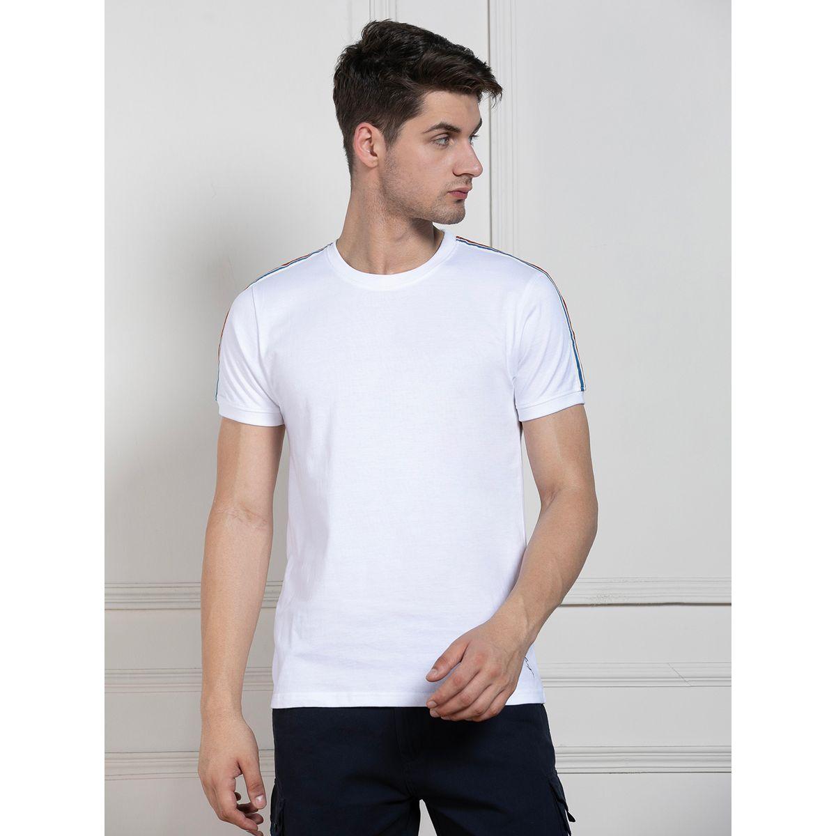 تيشيرت بأشرطة على الكتف مع قصة عادية دينيس لينجو × ستايلي-men-clothing-tshirtsandpolos-tshirts-image-1