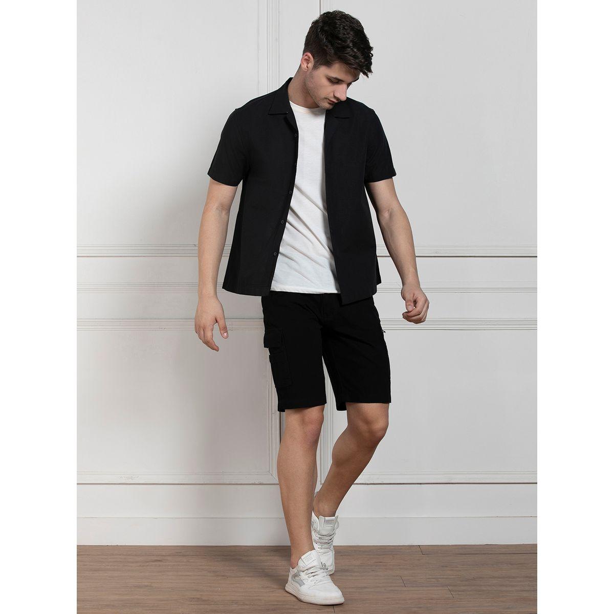 شورت بقصة مريحة وجيوب كارجو وخصر متوسط دينيس لينجو × ستايلي-men-clothing-bottoms-shorts-image-4