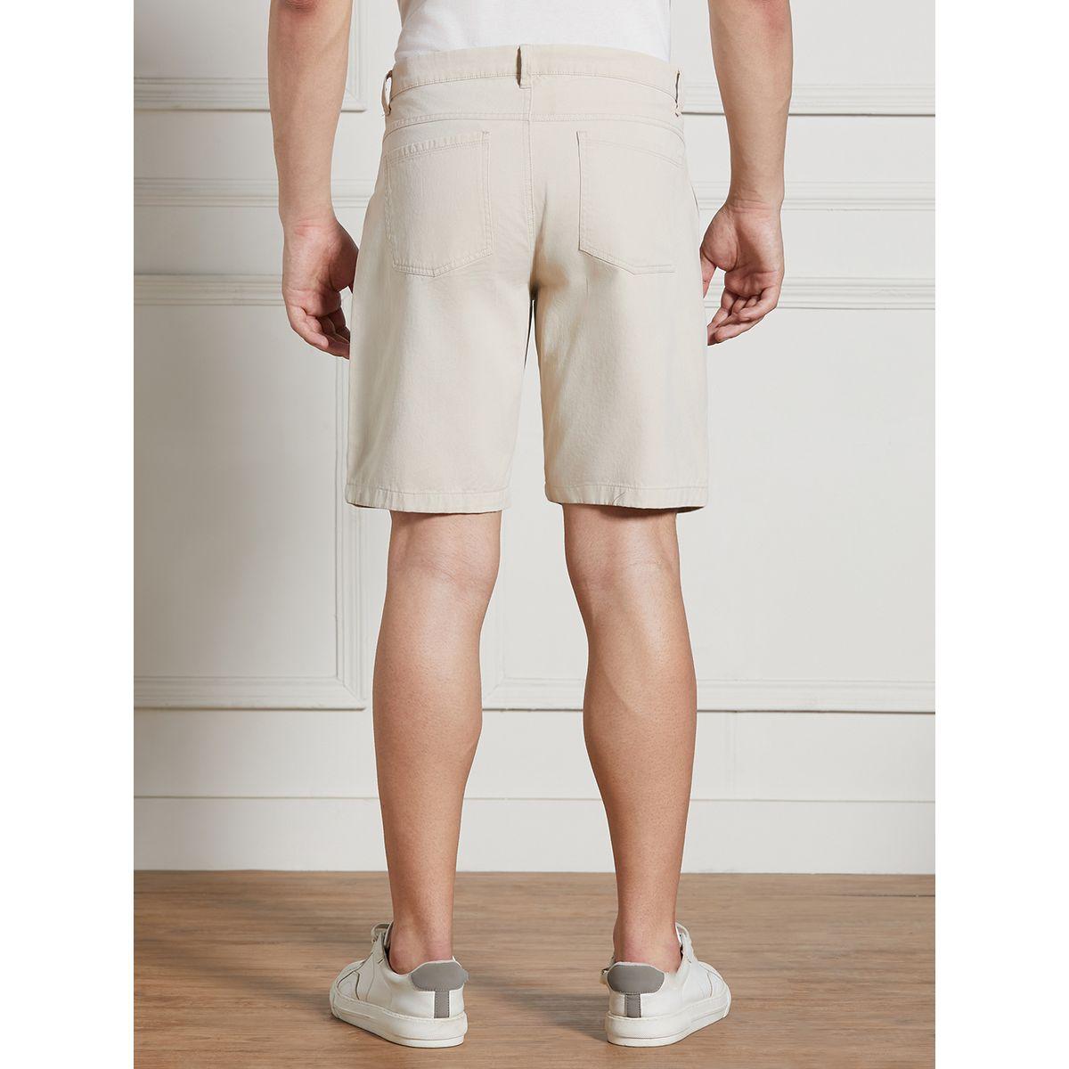 شورت سادة بقصة مريحة وفتحات حزام دينيس لينجو × ستايلي-men-clothing-bottoms-shorts-image-2