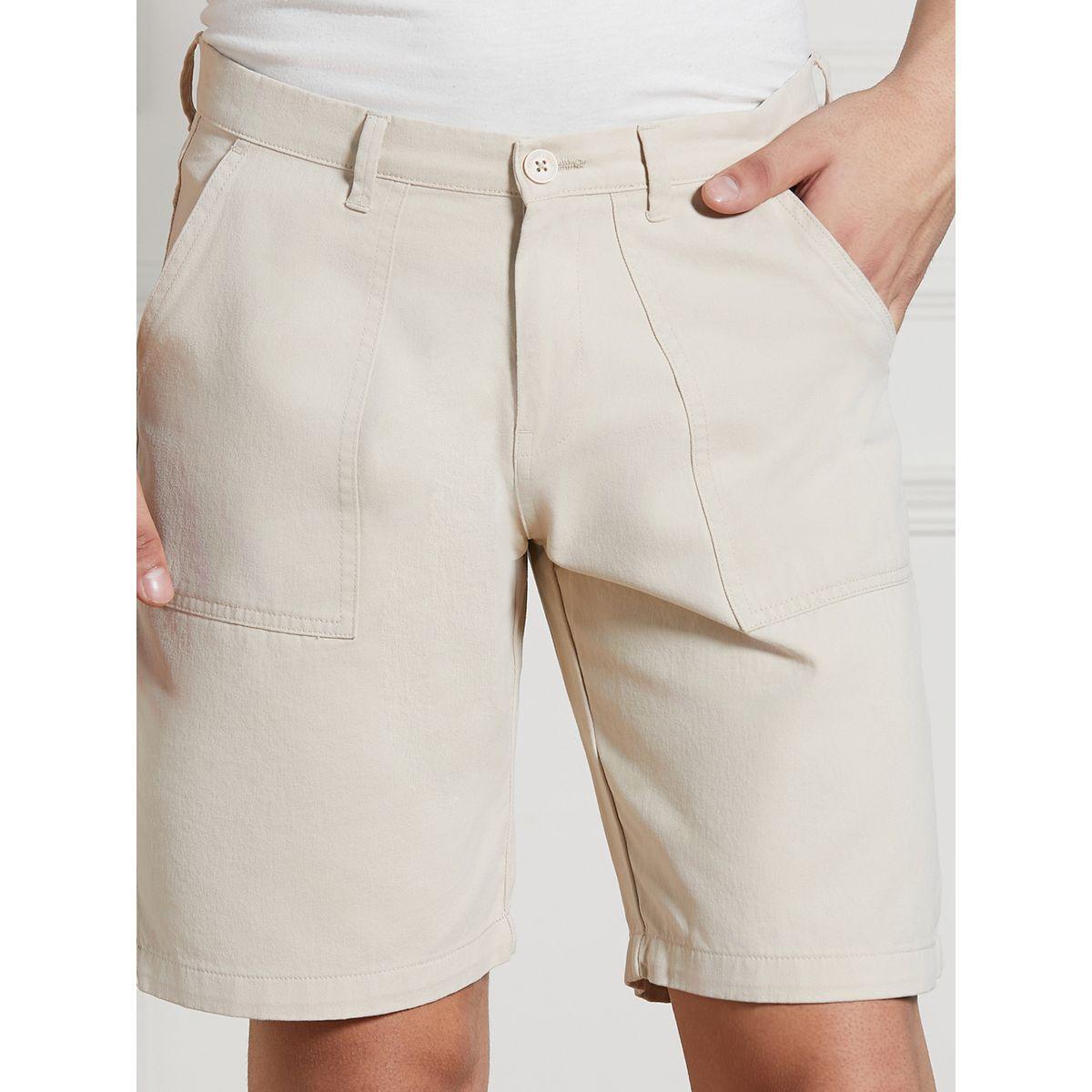 Dennis Lingo X Styli  Solid Relaxed Fit Shorts with Belt Loops-men-clothing-bottoms-shorts-image-3
