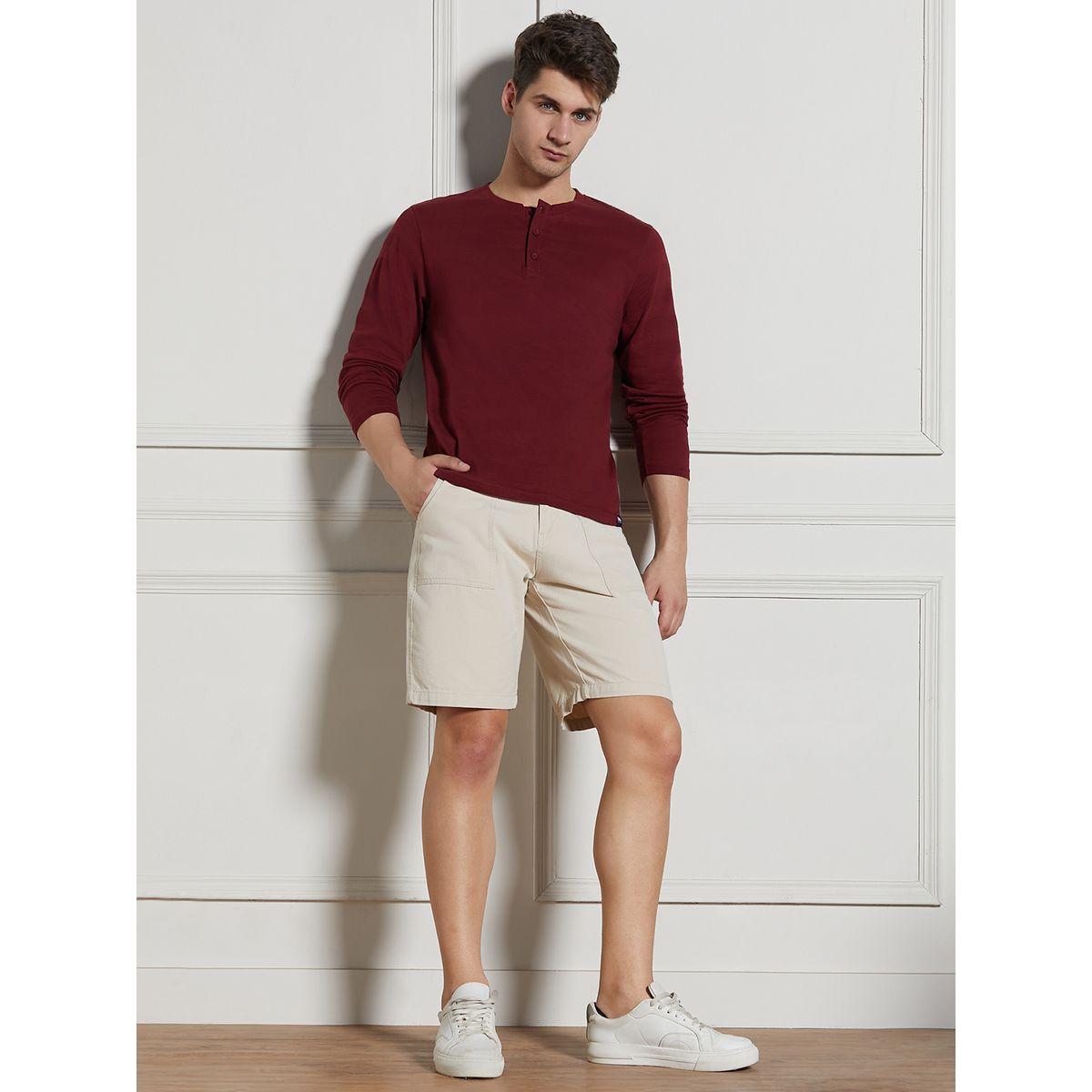 شورت سادة بقصة مريحة وفتحات حزام دينيس لينجو × ستايلي-men-clothing-bottoms-shorts-image-4
