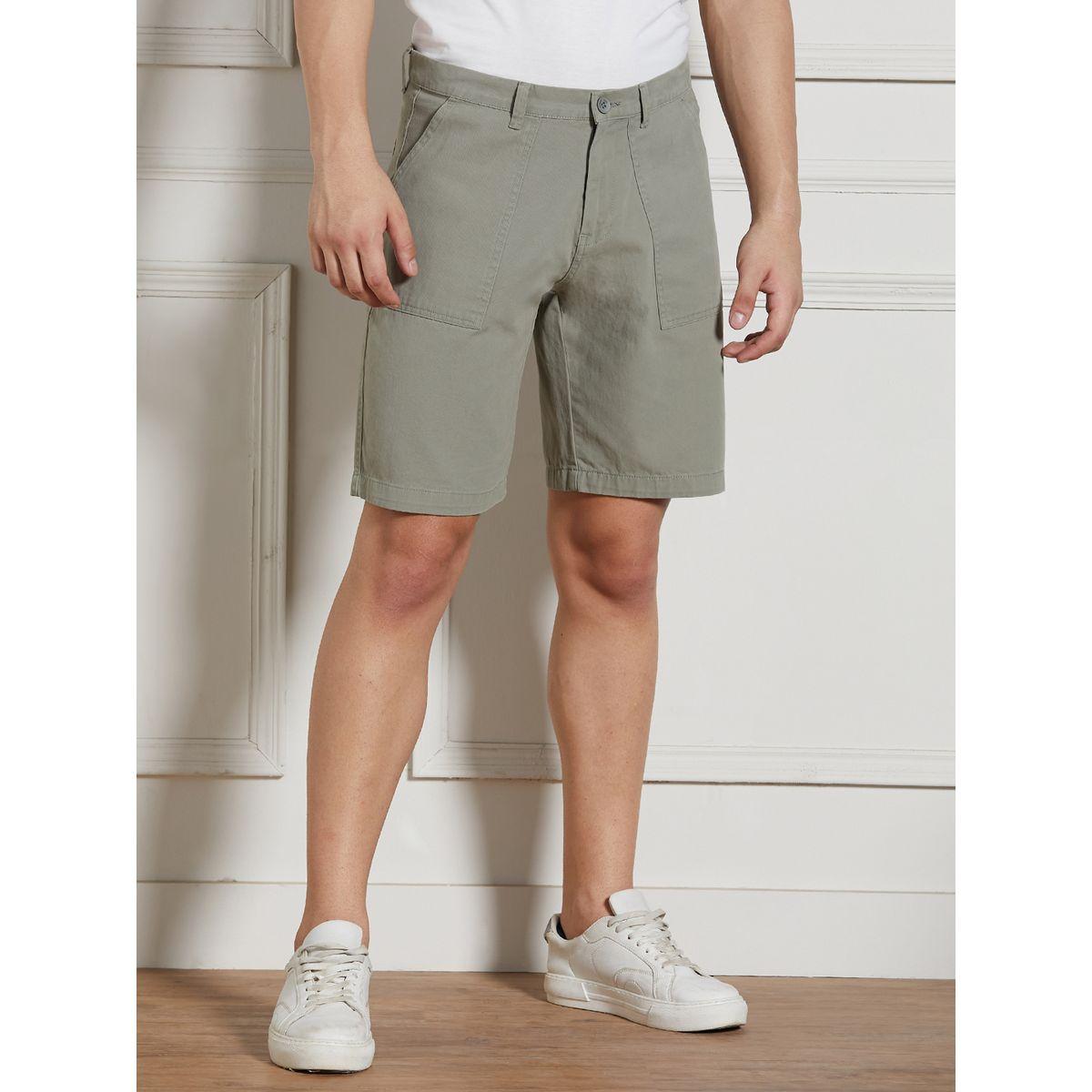 Dennis Lingo X Styli  Solid Relaxed Fit Shorts with Belt Loops-men-clothing-bottoms-shorts-image-1
