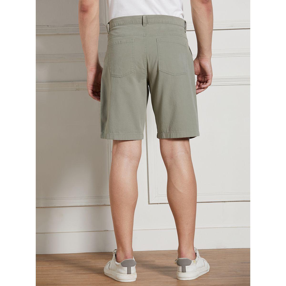 Dennis Lingo X Styli  Solid Relaxed Fit Shorts with Belt Loops-men-clothing-bottoms-shorts-image-2