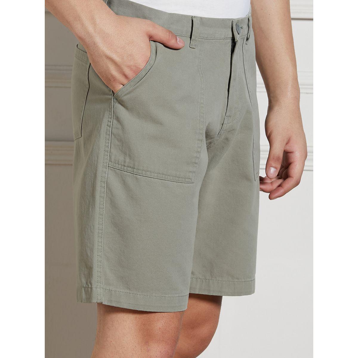 Dennis Lingo X Styli  Solid Relaxed Fit Shorts with Belt Loops-men-clothing-bottoms-shorts-image-3