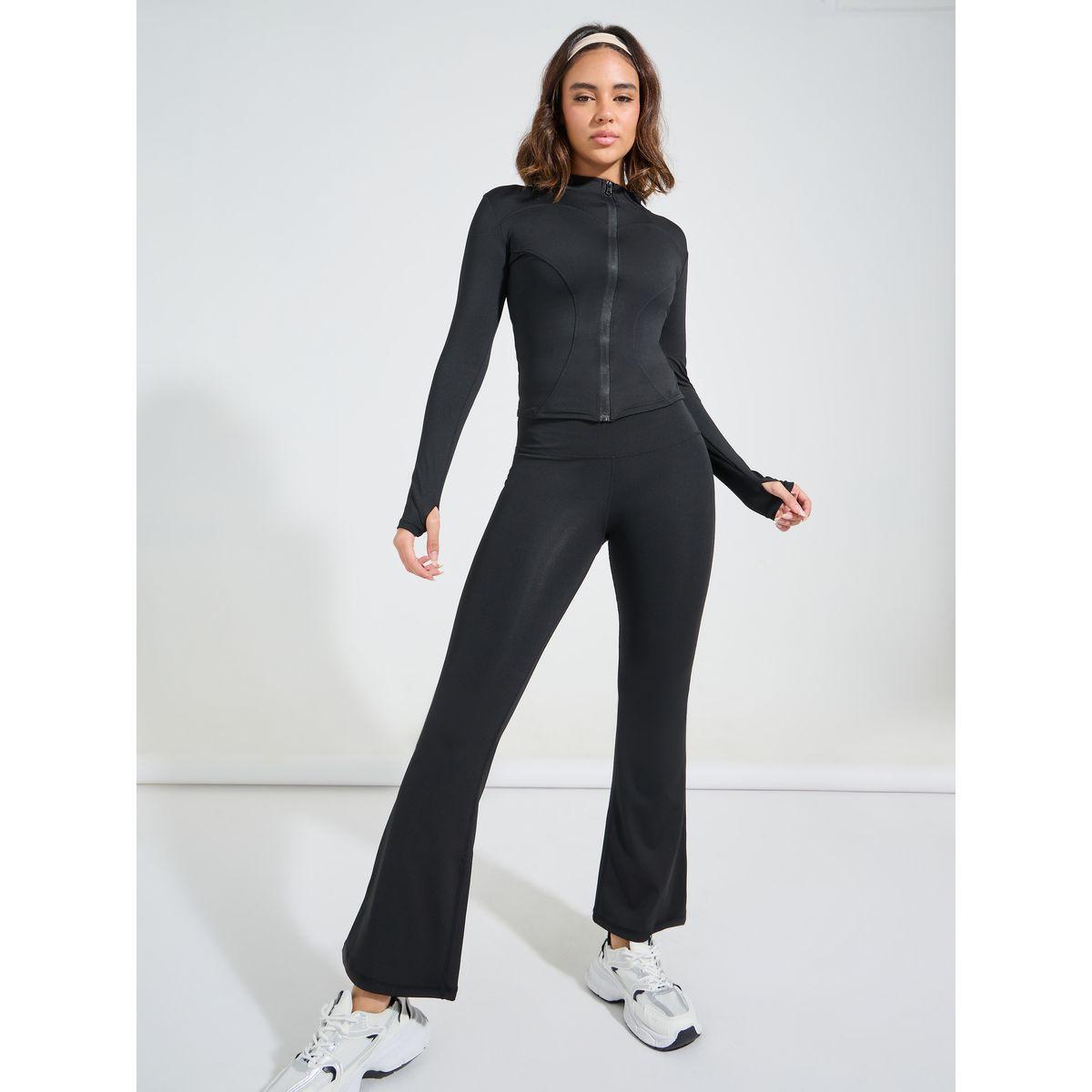 ليقنز بخصر عريض مع جاكيت بدرزات وفتحة ابهام-women-clothing-sportswearandactivewear-trackpantsandtracksuits-image-1