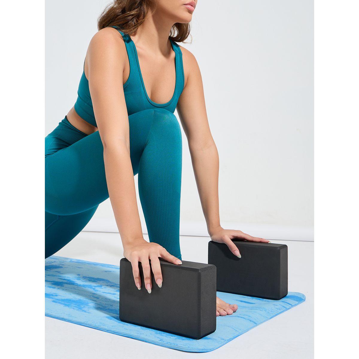 Styli Active Pack of 2 - Solid Yoga Blocks-sports-gear-gym-image-1