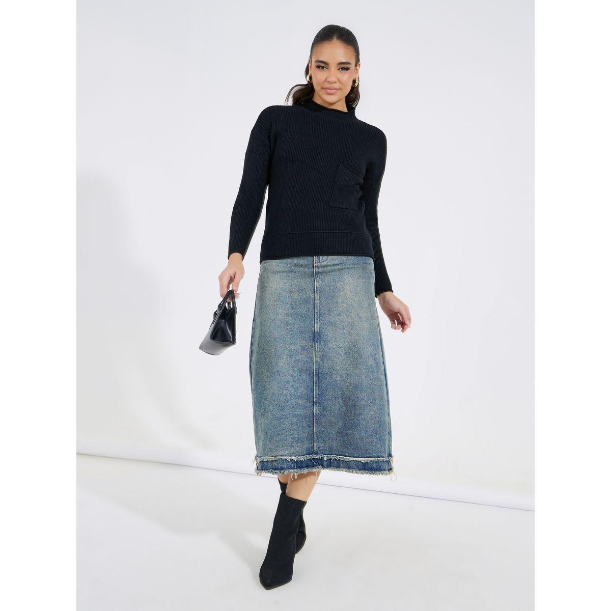 Styli Basic Pocket Detail High Neck Sweater-women-clothing-cardigansandjumpers-jumpers-image-2