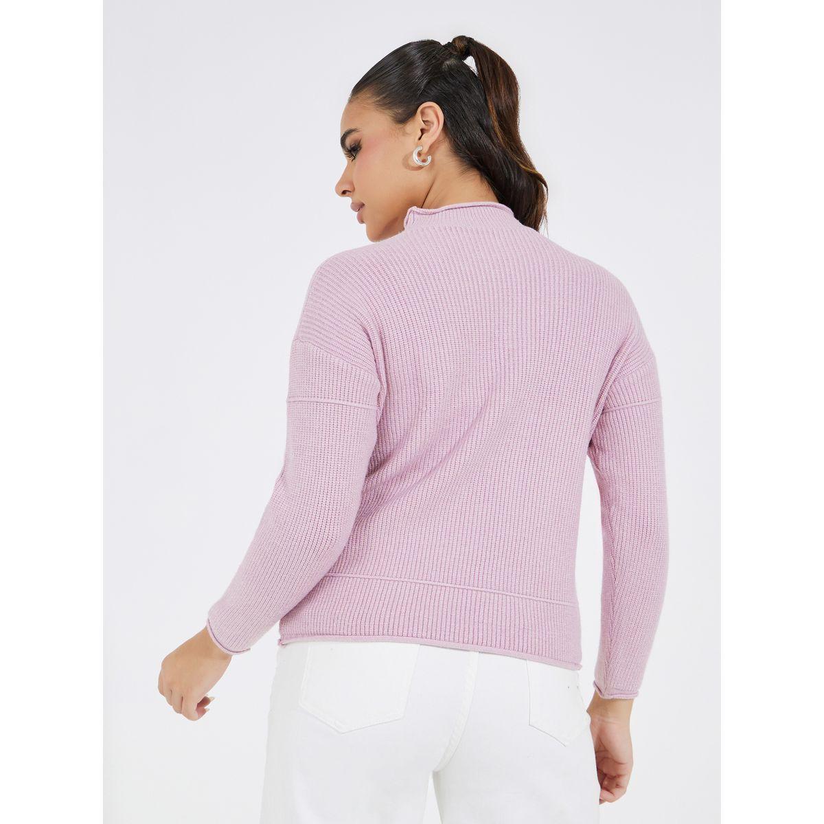سويتر سادة بياقة عالية مع جيب-women-clothing-cardigansandjumpers-jumpers-image-4