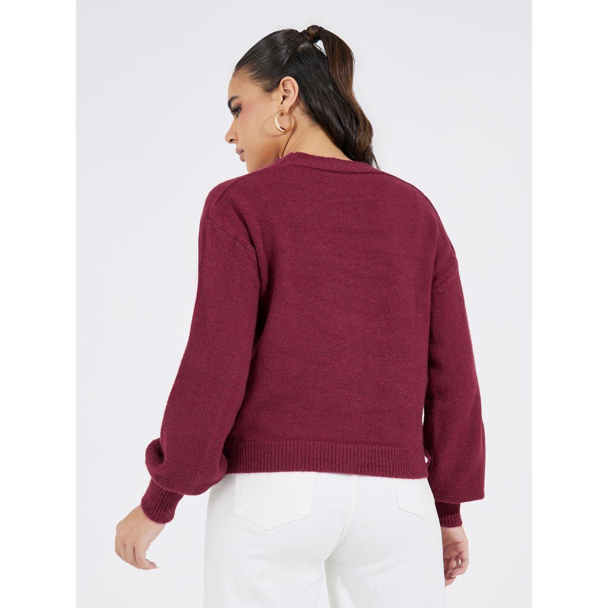 كارديجان سادة محبوك بأزرار غلق-women-clothing-cardigansandjumpers-jumpers-image-5