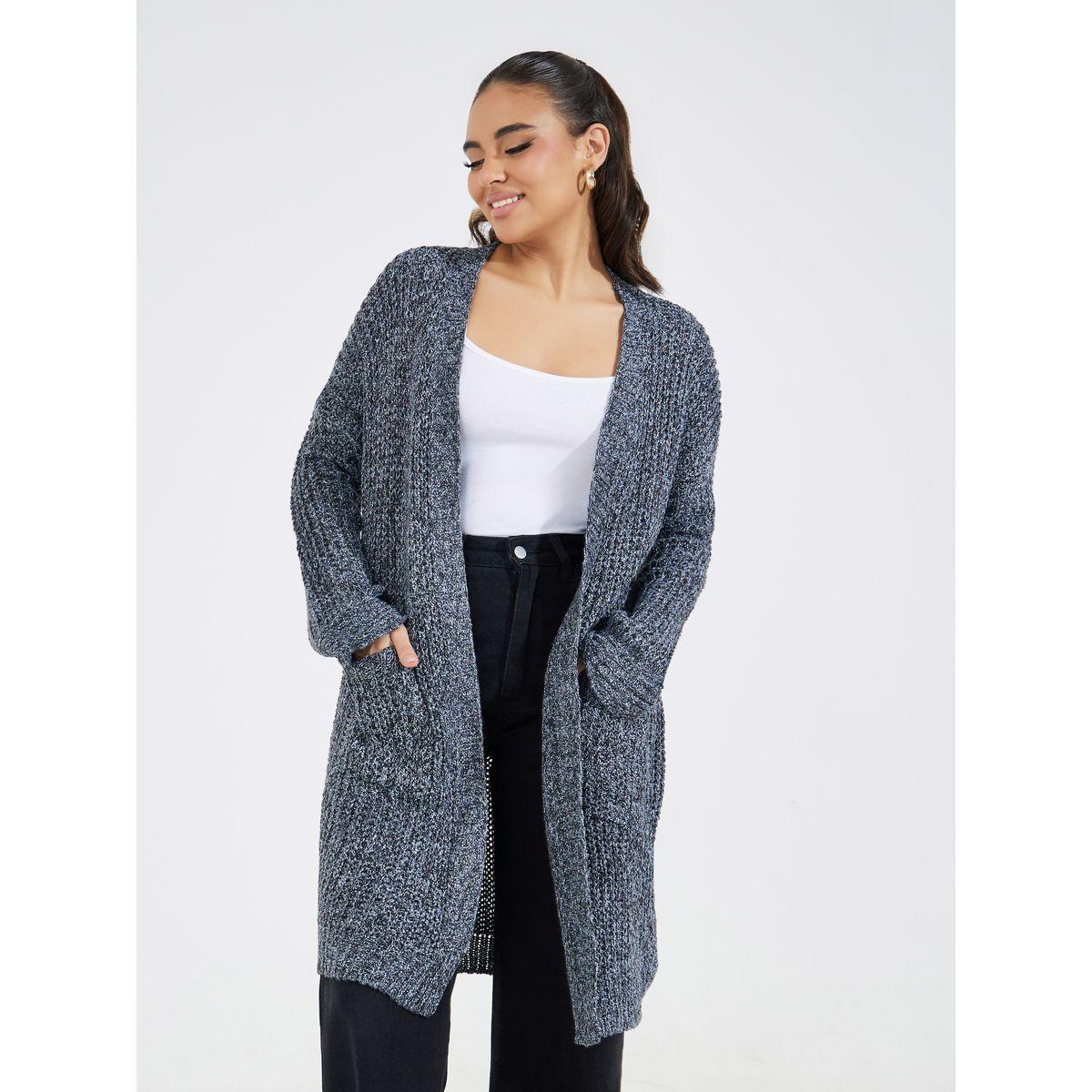 Styli Basic Pocket Detail Longline Cardigan-women-clothing-cardigansandjumpers-jumpers-image-1