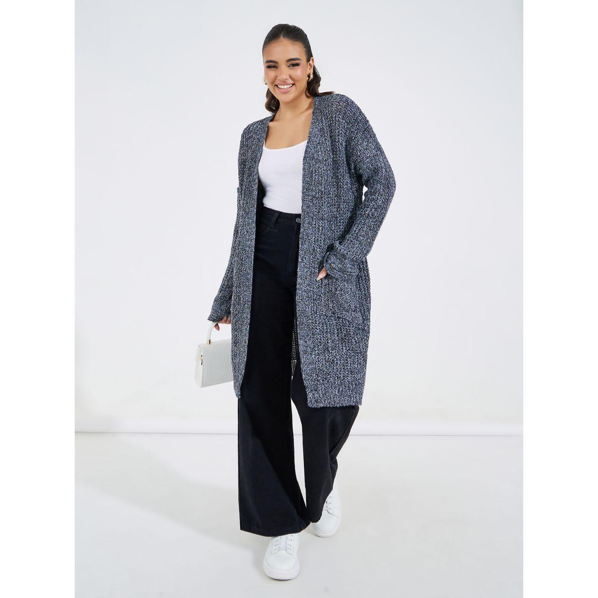 Styli Basic Pocket Detail Longline Cardigan-women-clothing-cardigansandjumpers-jumpers-image-2