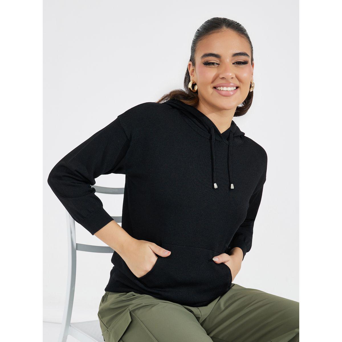 هودي سادة بقصة عادية مع جيوب-women-clothing-cardigansandjumpers-jumpers-image-5