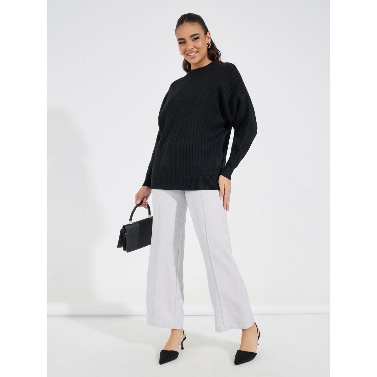 Styli Solid Basic Regular Fit Sweater-women-clothing-cardigansandjumpers-jumpers-image-2