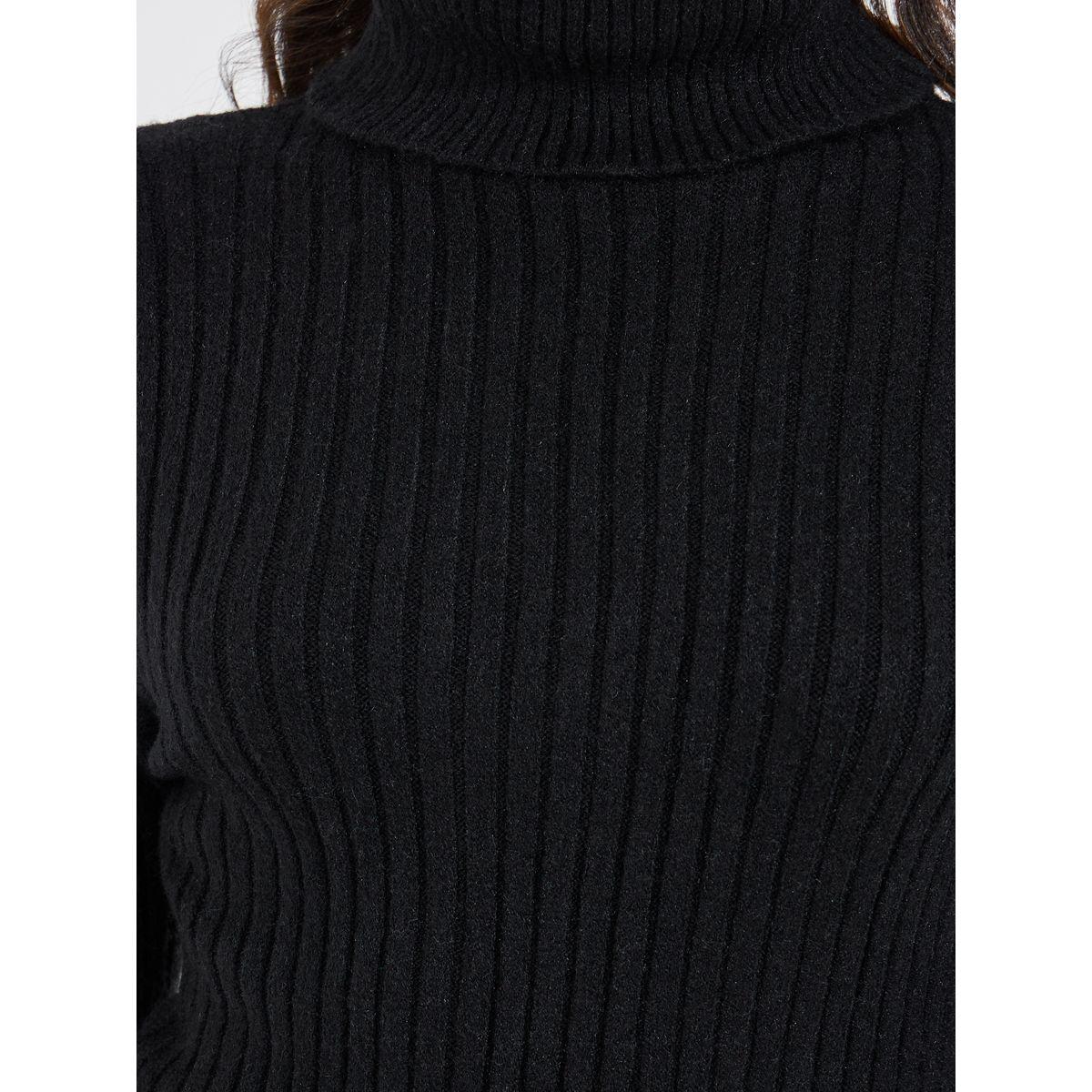 Styli Basic Turtle Neck Knee-Length Sweater Dress-women-clothing-dresses-image-3