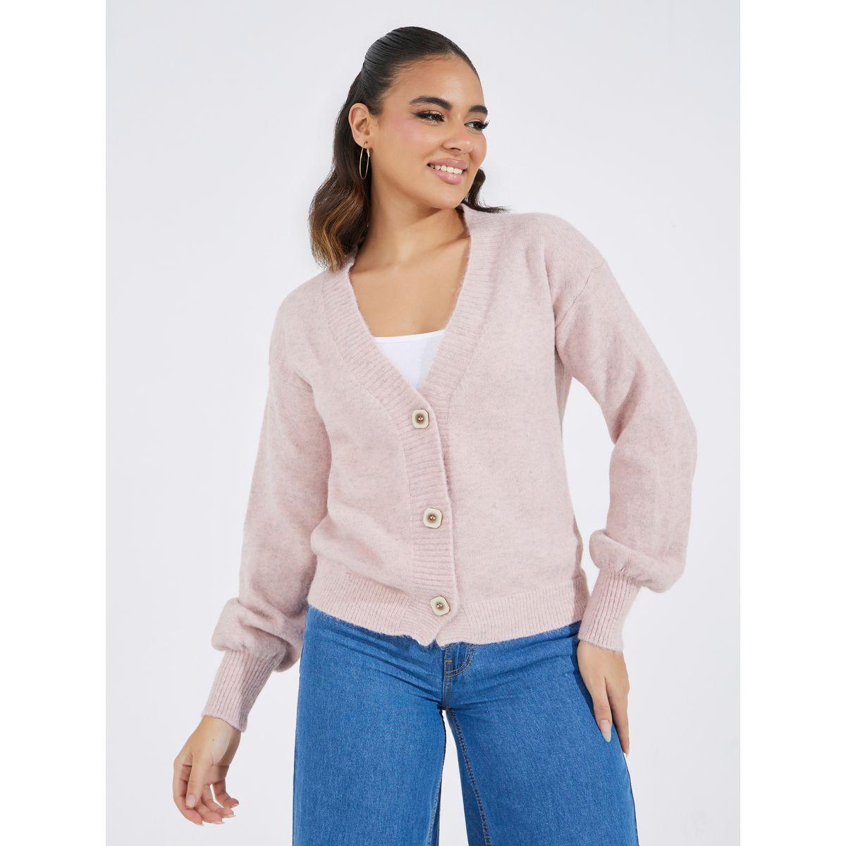 Styli Basic Button Up Solid Cardigan-women-clothing-cardigansandjumpers-jumpers-image-1