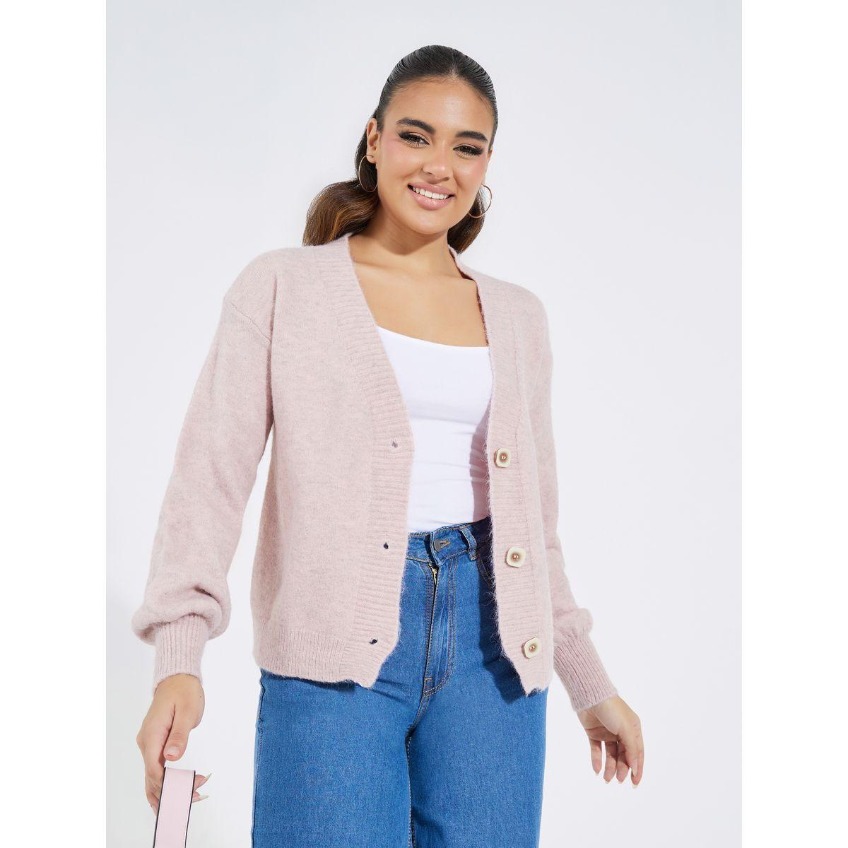 Styli Basic Button Up Solid Cardigan-women-clothing-cardigansandjumpers-jumpers-image-2