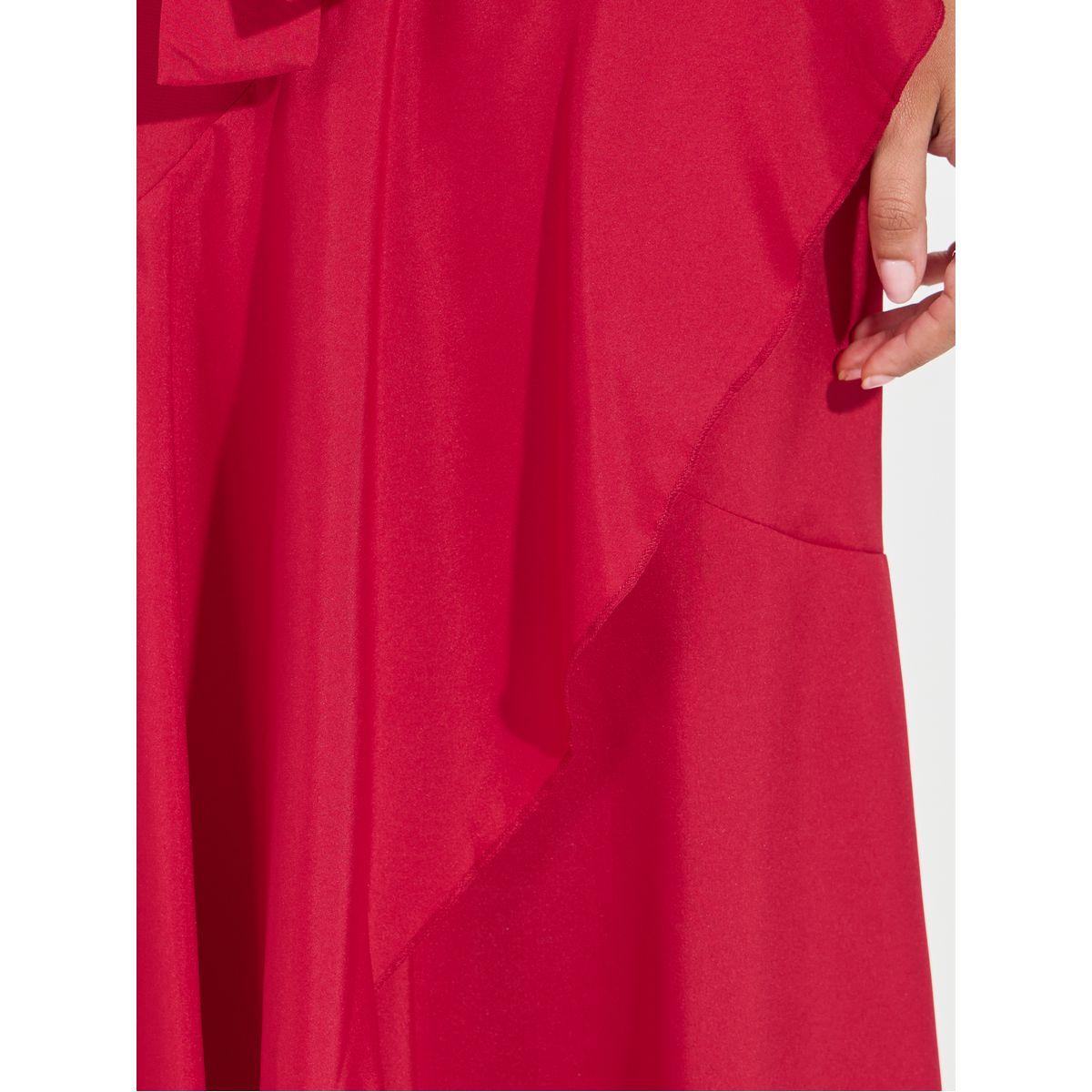 Styli Solid Mock Wrap Ruffled Hem Maxi Skirt-women-clothing-bottoms-skirts-image-3