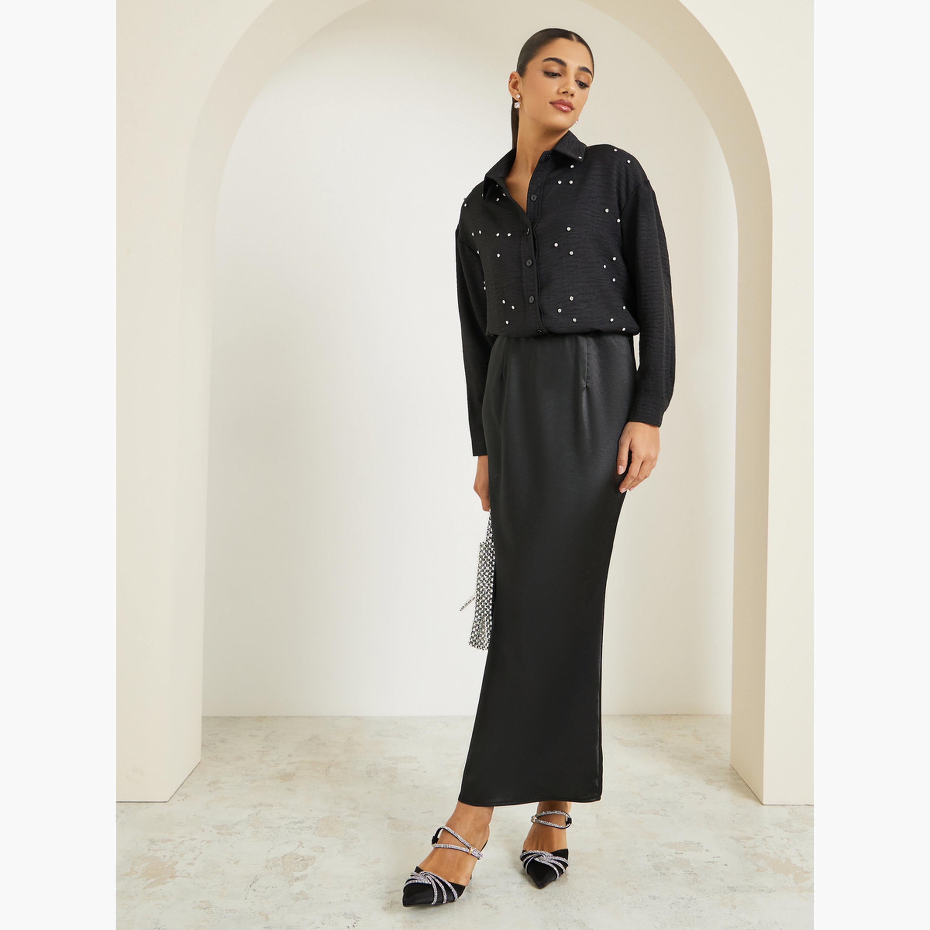 بلوزة بأكمام طويلة ومزين-women-clothing-shirtsandblouses-shirts-image-2