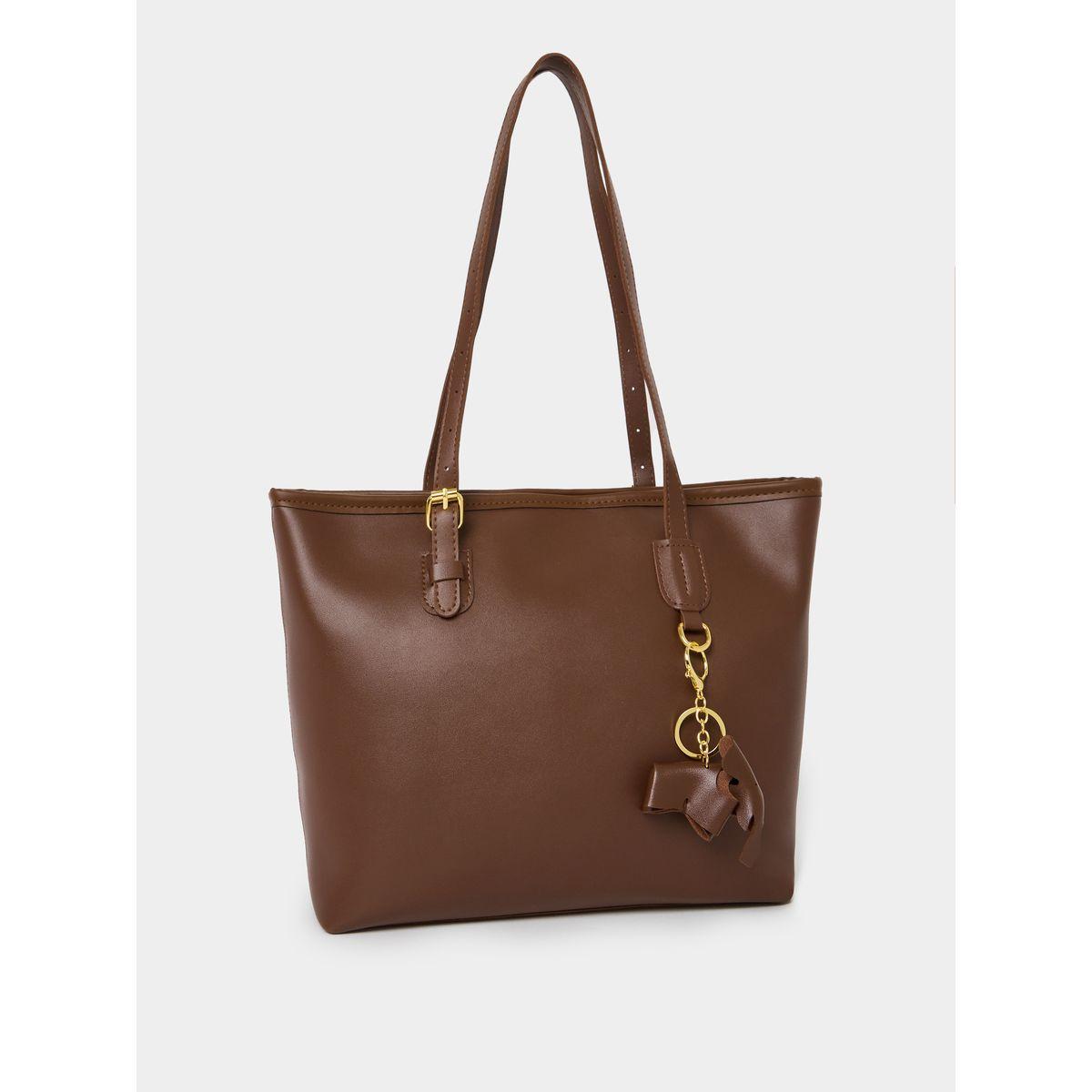 Styli Solid Tote Bag with Adjustable Strap-women-bagsandwallets-handbags-image-1