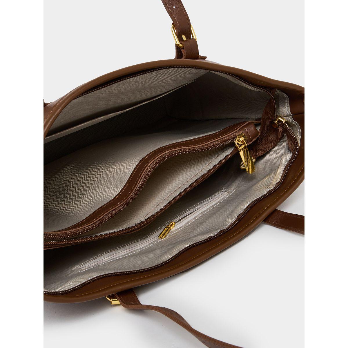 Styli Solid Tote Bag with Adjustable Strap-women-bagsandwallets-handbags-image-6