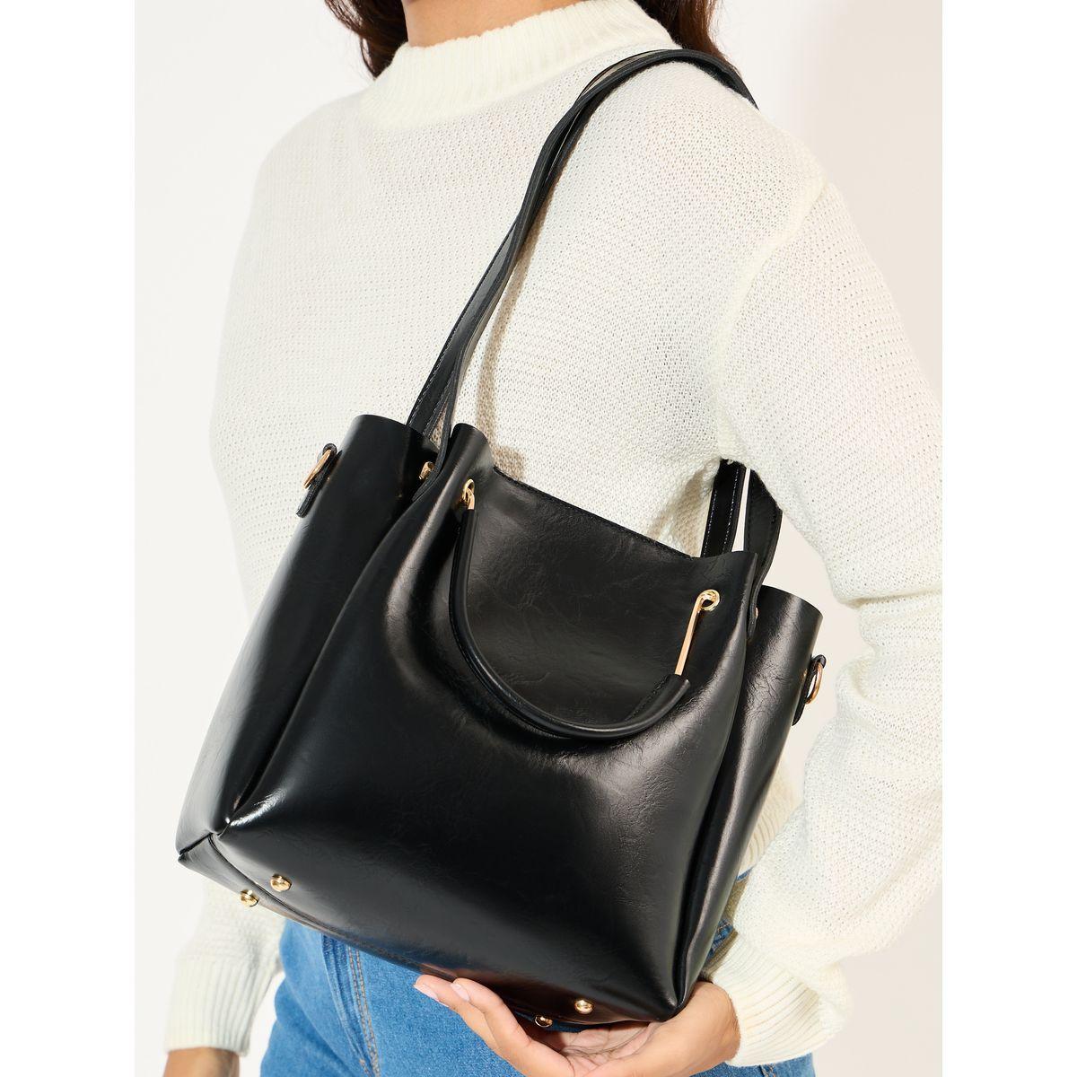 Styli Solid Hobo Handbag with Adjustable Strap-women-bagsandwallets-handbags-image-2