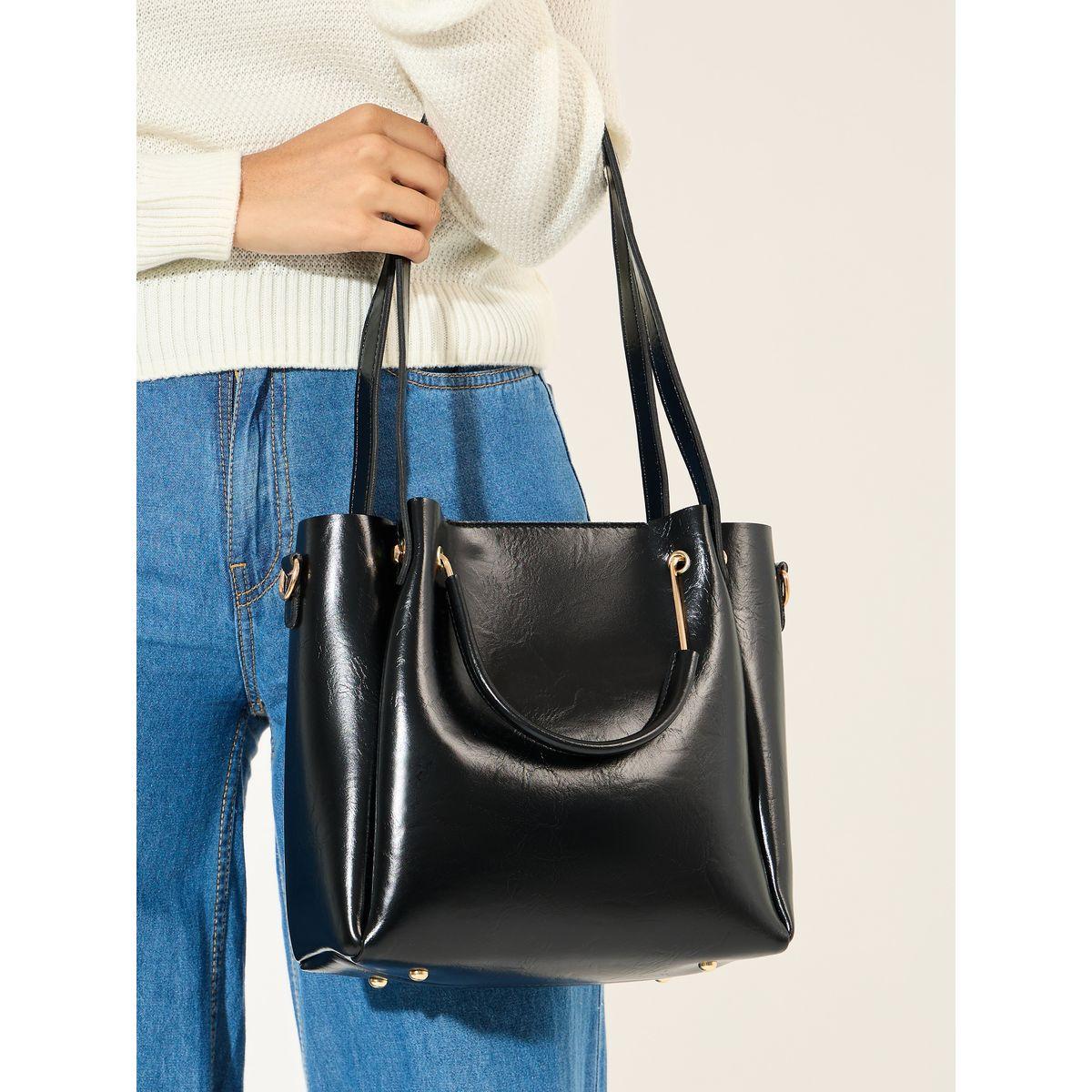 Styli Solid Hobo Handbag with Adjustable Strap-women-bagsandwallets-handbags-image-4