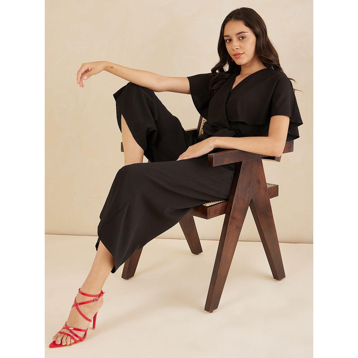 جمبسوت سادة بنمط لف واكمام كشكش فِميلا × ستايلي-women-clothing-jumpsuits-image-7