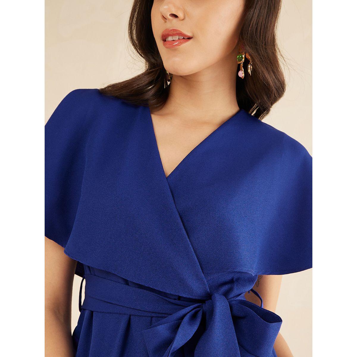 جمبسوت سادة بنمط لف واكمام كشكش فِميلا × ستايلي-women-clothing-jumpsuits-image-4