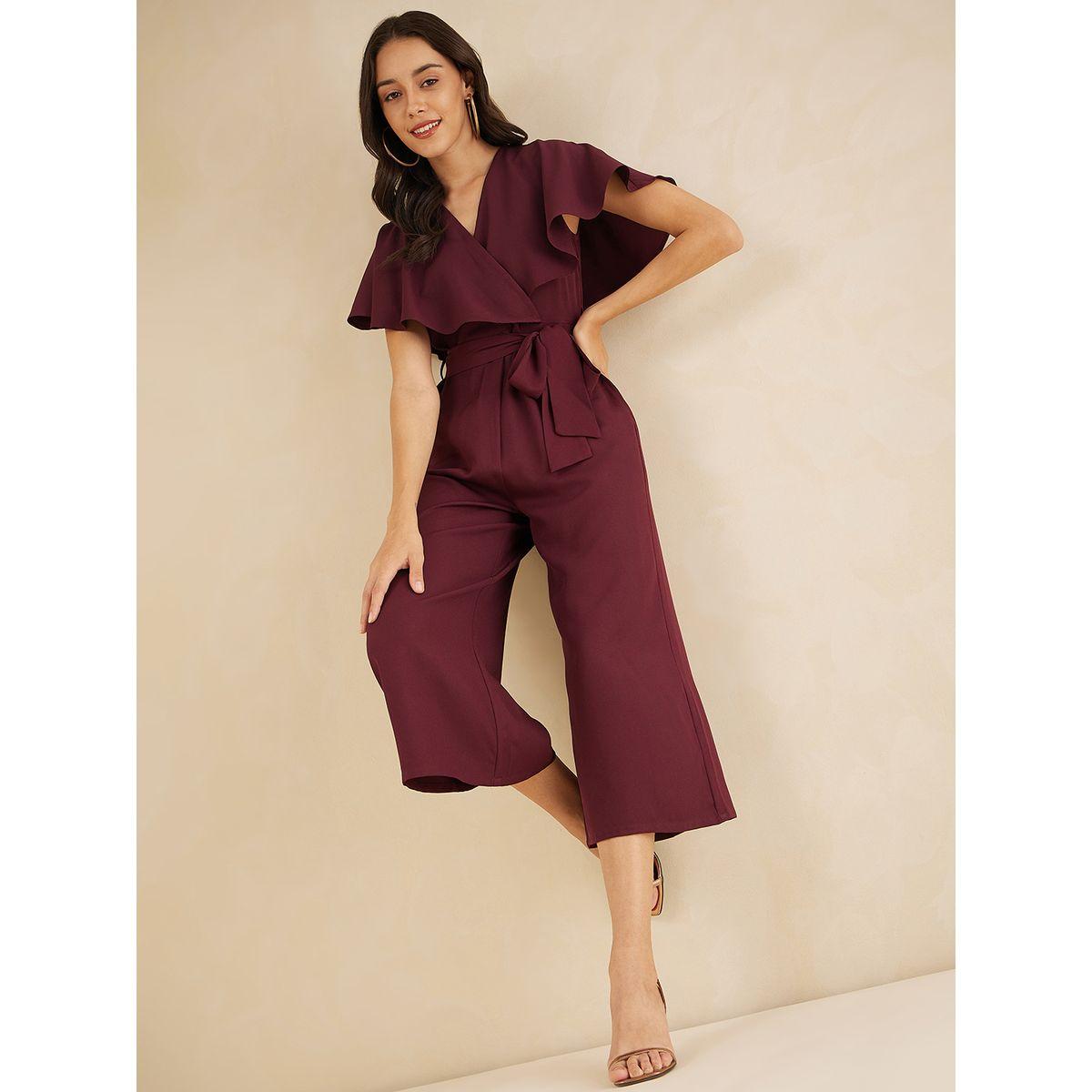 Femmella X Styli  Solid Kimono Wrap Jumpsuit with Ruffled Sleeves-women-clothing-jumpsuits-image-1
