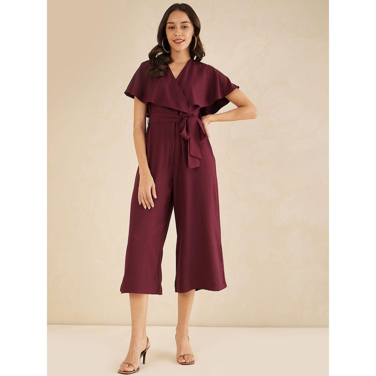 Femmella X Styli  Solid Kimono Wrap Jumpsuit with Ruffled Sleeves-women-clothing-jumpsuits-image-2