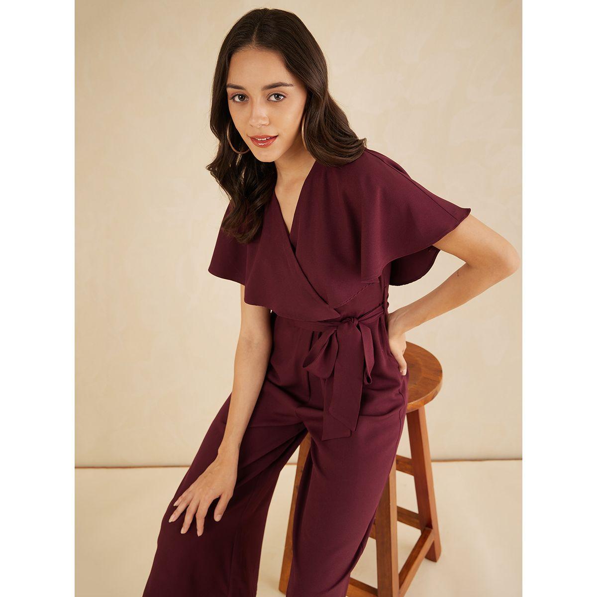 Femmella X Styli  Solid Kimono Wrap Jumpsuit with Ruffled Sleeves-women-clothing-jumpsuits-image-7